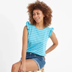 Maribel Womens Vest - Blue Tide Stripe