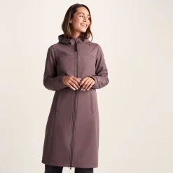 Marina Womens Long Water Resistant Softshell Jacket - Dark Mauve