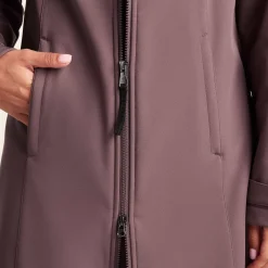 Marina Womens Long Water Resistant Softshell Jacket - Dark Mauve