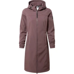 Marina Womens Long Water Resistant Softshell Jacket - Dark Mauve