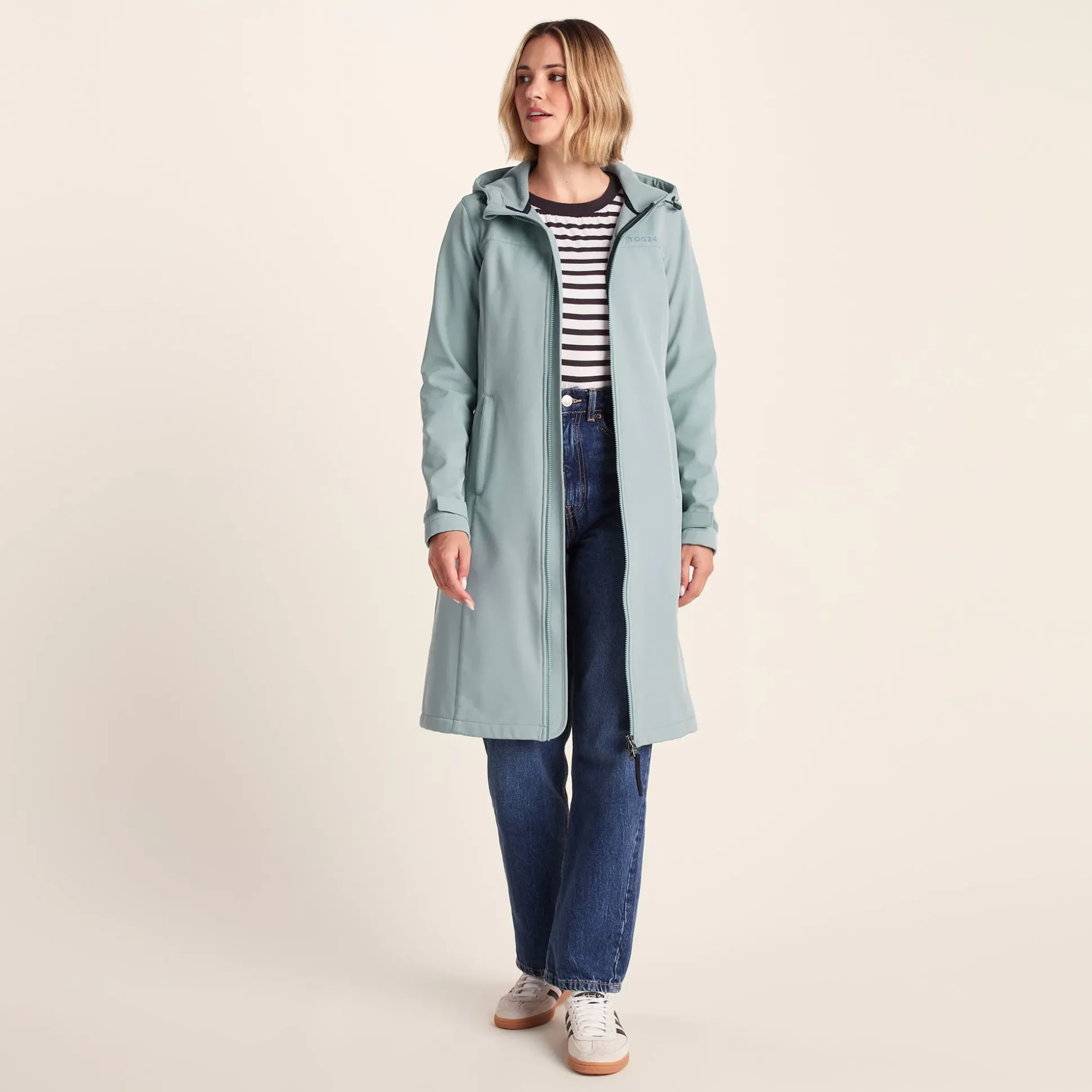 Marina Womens Long Water Resistant Softshell Jacket - Misty Grey