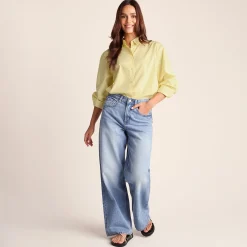 Marnie Womens 100% Cotton Oversized Shirt - Butter Yellow