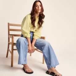 Marnie Womens 100% Cotton Oversized Shirt - Butter Yellow