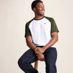 McGill Mens 100% Cotton Supersoft T-Shirt - Forage Green/Optic White