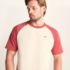 McGill Mens 100% Cotton Supersoft T-Shirt - Warm Cloud/Garnet Red
