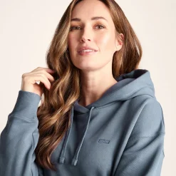 Meera Womens 100% Cotton Relaxed Fit Hoody - Smokey Blue