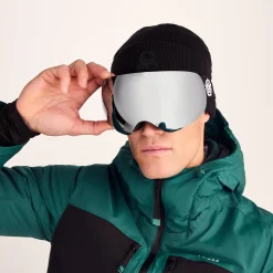 Megeve Cat 3 Lens Goggles - Matt Black/Silver