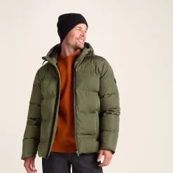 Menka Mens Shower Resistant Insulated Jacket - Khaki