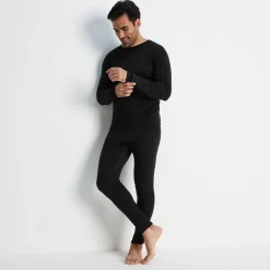 Meru Mens Cashmere Touch Base Layer Set - Black