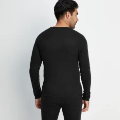 Meru Mens Cashmere Touch Base Layer Set - Black