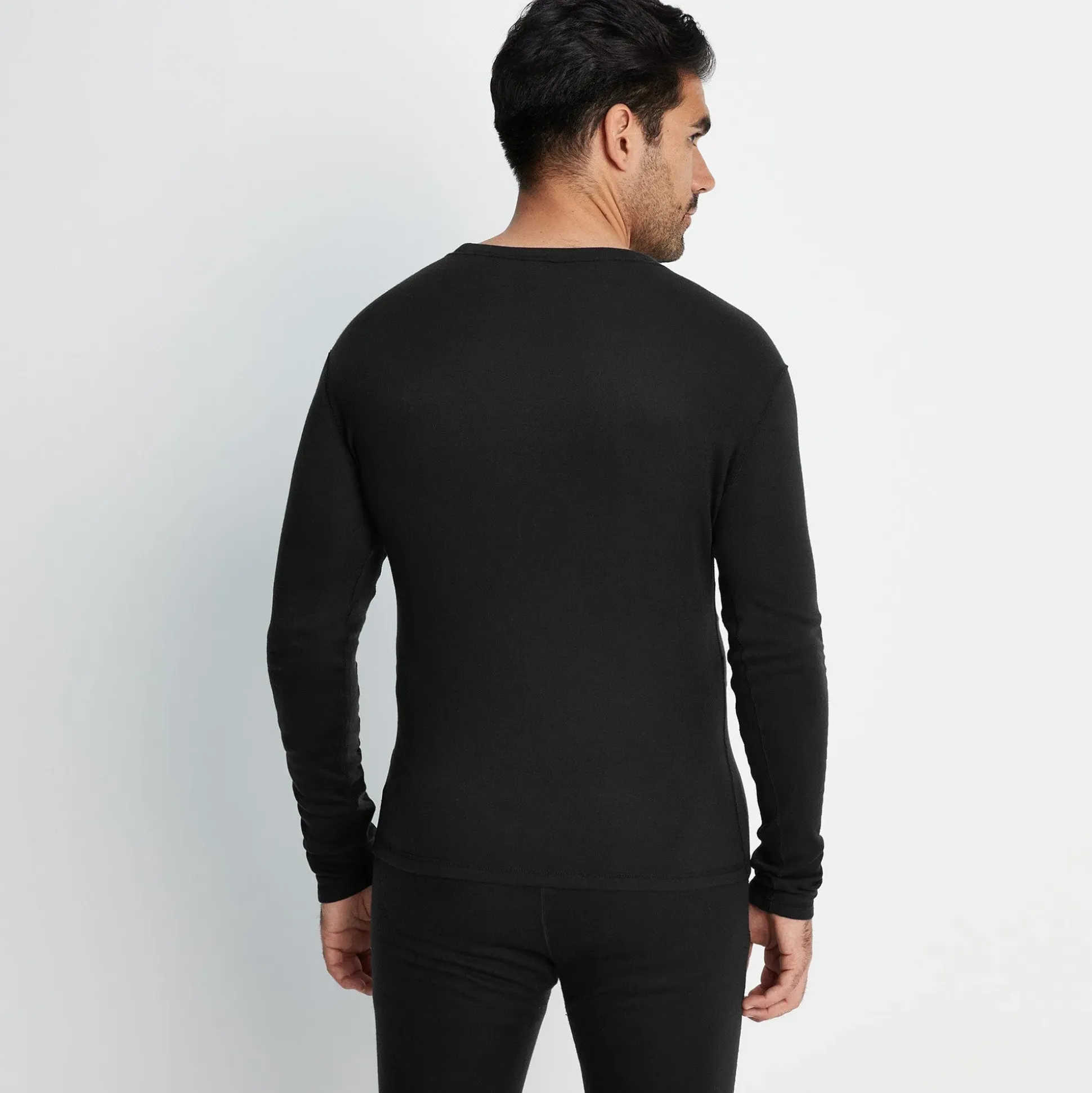 Meru Mens Cashmere Touch Base Layer Set - Black