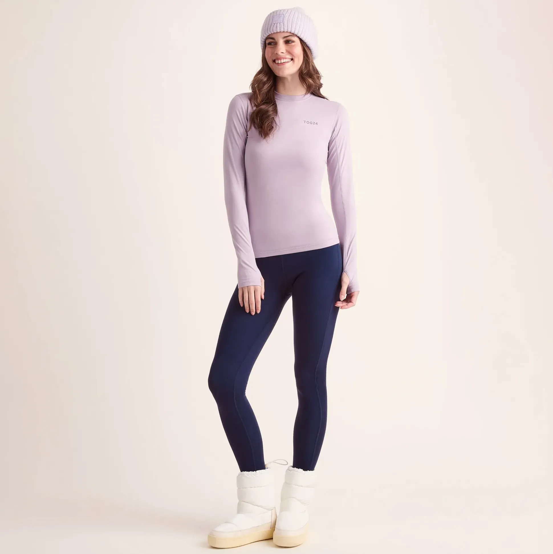 Meru Womens Cashmere Touch Base Layer Leggings - Oxford Blue