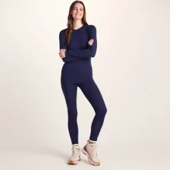 Meru Womens Cashmere Touch Crew Neck Base Layer - Oxford Blue