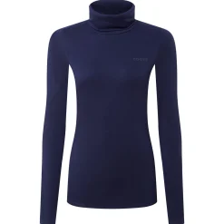 Meru Womens Cashmere Touch Roll Neck Base Layer - Oxford Blue