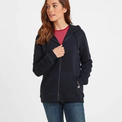 Mia Womens Supersoft Zip Hoody - Dark Indigo
