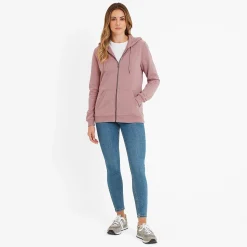 Mia Womens Supersoft Zip Hoody - Faded Pink