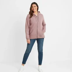 Mia Womens Supersoft Zip Hoody - Faded Pink
