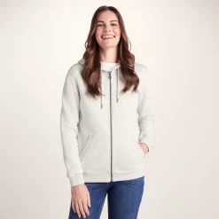 Mia Womens Supersoft Zip Hoody - Oatmeal Marl