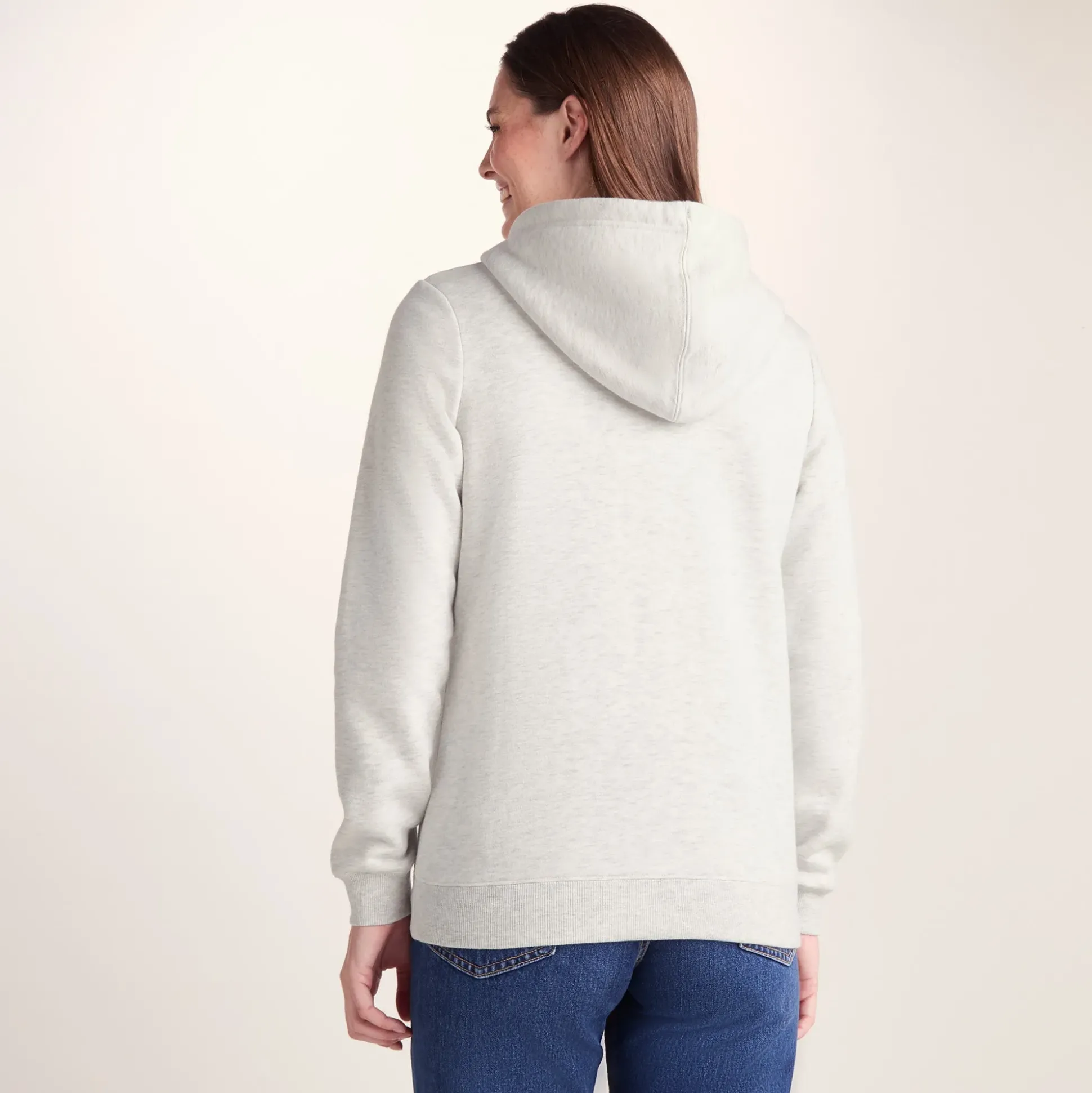 Mia Womens Supersoft Zip Hoody - Oatmeal Marl