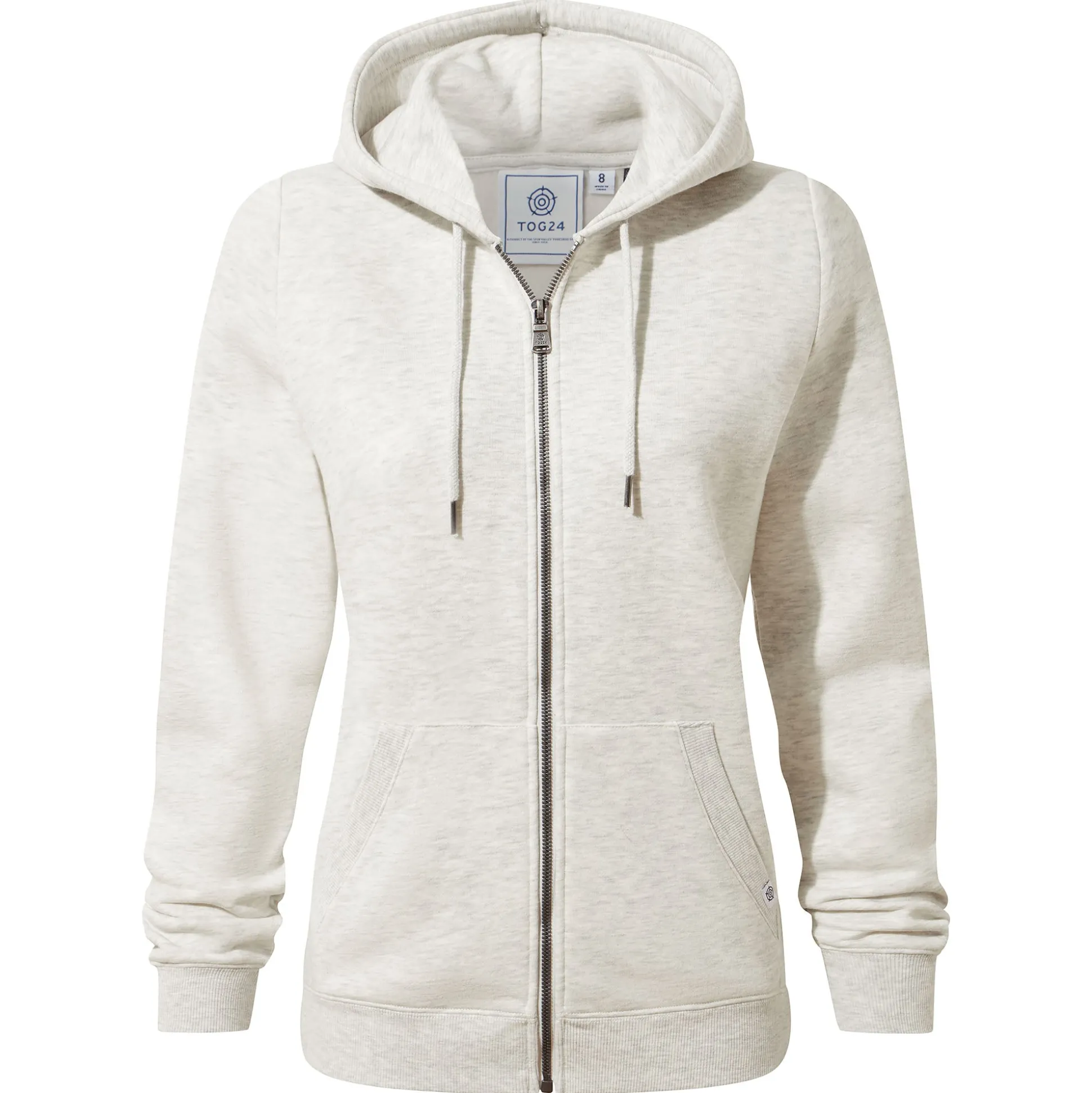 Mia Womens Supersoft Zip Hoody - Oatmeal Marl