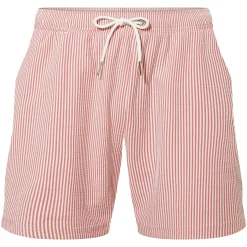 Micah Mens Swimming Shorts - Washed Red Stripe