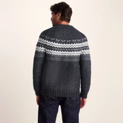 Michael Mens Chunky Knitted Jumper - Dark Indigo Marl