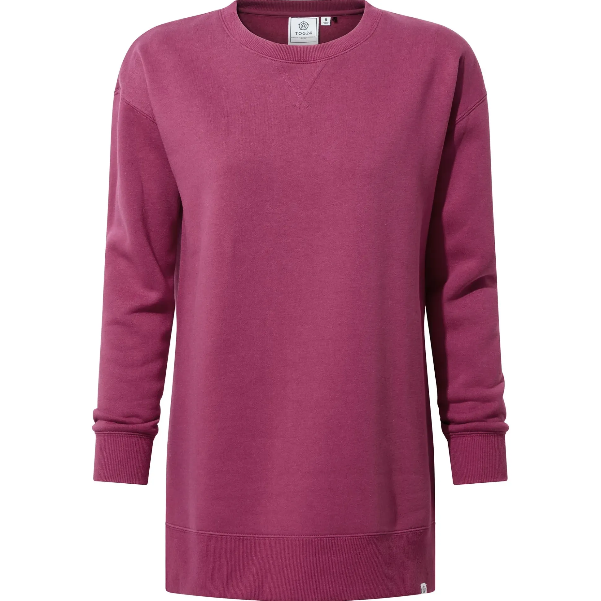 Michelle Womens Cotton Blend Sweat - Washed Burgundy