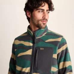 Miles Mens Relaxed Fit Microfleece Jacket - Sand Landscape Print
