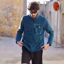 Miles Mens Relaxed Fit Microfleece Jacket - Inky Blue