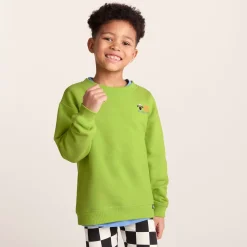 Montadale Kids Shaun the Sheep Crew Sweat - Lime Green