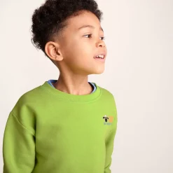 Montadale Kids Shaun the Sheep Crew Sweat - Lime Green