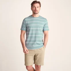 Morar Mens 100% Cotton Supersoft T-Shirt - Summer Sky Stripe