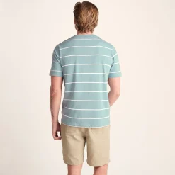 Morar Mens 100% Cotton Supersoft T-Shirt - Summer Sky Stripe