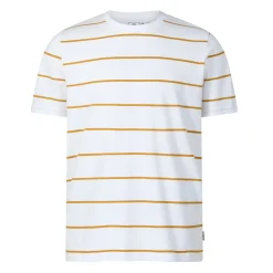 Morar Mens 100% Cotton Supersoft T-Shirt - Dark Yellow Stripe