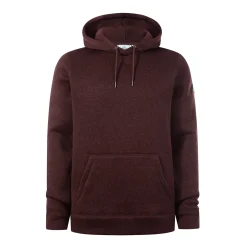 Mosby Mens Supersoft Knitlook Fleece Hoody - Chestnut Brown Melange