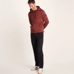 Mosby Mens Supersoft Knitlook Fleece Hoody - Clay Marl