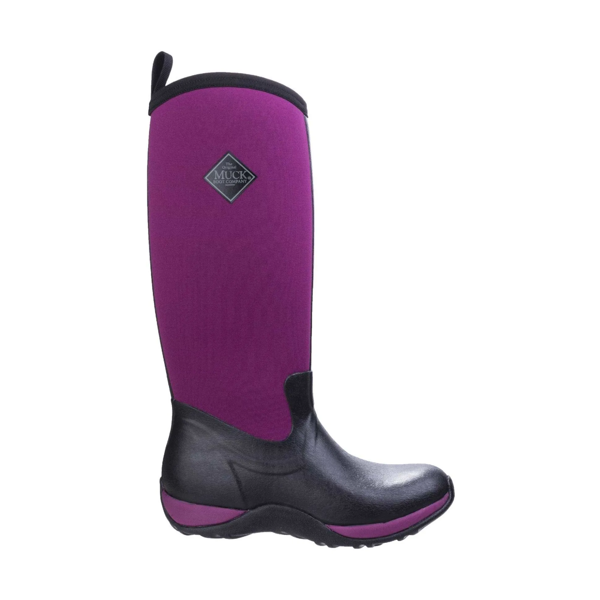 Muck Boots Arctic Adventure Womens Pull On Wellington Boot - Black/Maroon