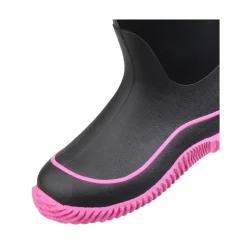 Muck Boots Hale Pull On Womens Wellington - Black/Pink