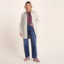 Nayla Womens Long Shacket - Warm Cloud