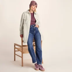 Nayla Womens Long Shacket - Warm Cloud