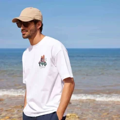 Negroni Mens Relaxed Fit 100% Cotton Supersoft Hattie Clark T-Shirt - Optic White