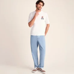 Negroni Mens Relaxed Fit 100% Cotton Supersoft Hattie Clark T-Shirt - Optic White