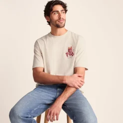 Negroni Mens Relaxed Fit 100% Cotton Supersoft Hattie Clark T-Shirt - Warm Cloud