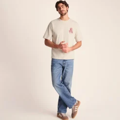 Negroni Mens Relaxed Fit 100% Cotton Supersoft Hattie Clark T-Shirt - Warm Cloud