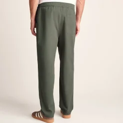 Nelson Mens Relaxed Fit 100% Cotton Heavyweight Straight Leg Trousers - Faded Khaki