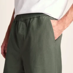 Nelson Mens Relaxed Fit 100% Cotton Heavyweight Straight Leg Trousers - Faded Khaki