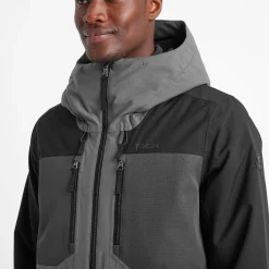 Nitehawk Mens Ski Jacket - Steel Grey/Soot Grey/Black