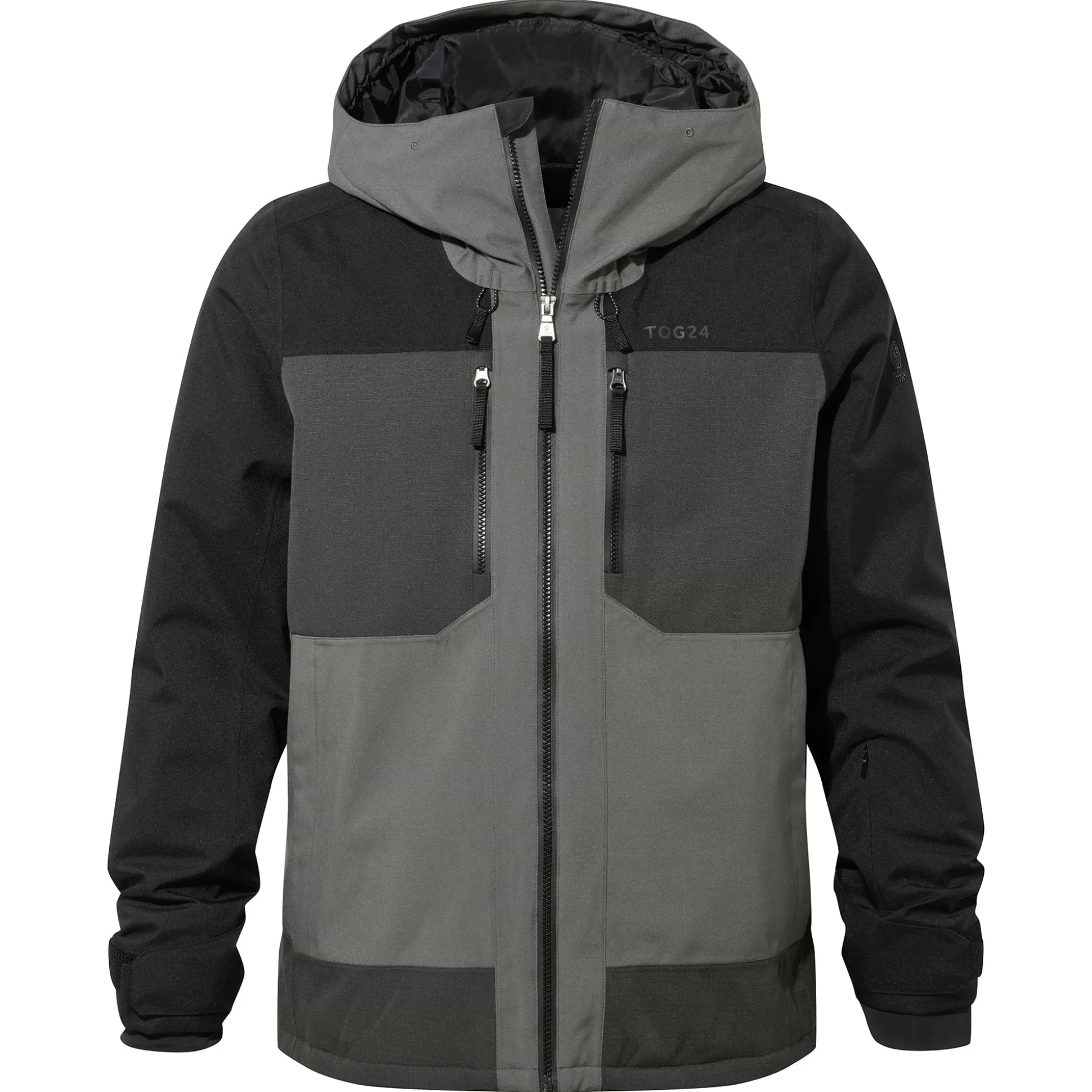 Nitehawk Mens Ski Jacket - Steel Grey/Soot Grey/Black