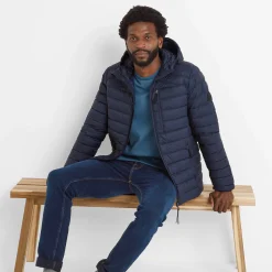 North Mens RDS Certified Down Hooded Jacket - Dark Indigo