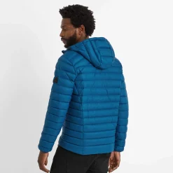 North Mens RDS Certified Down Hooded Jacket - Marine Blue